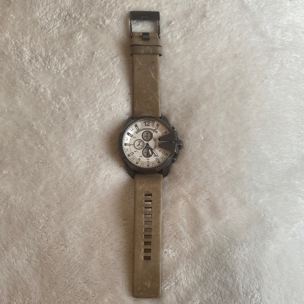 Diesel Tan and Silver Men's Watch